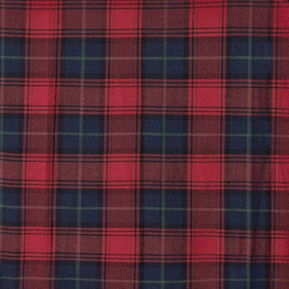 Annie Retro Check Swing Dress in Red-Blue