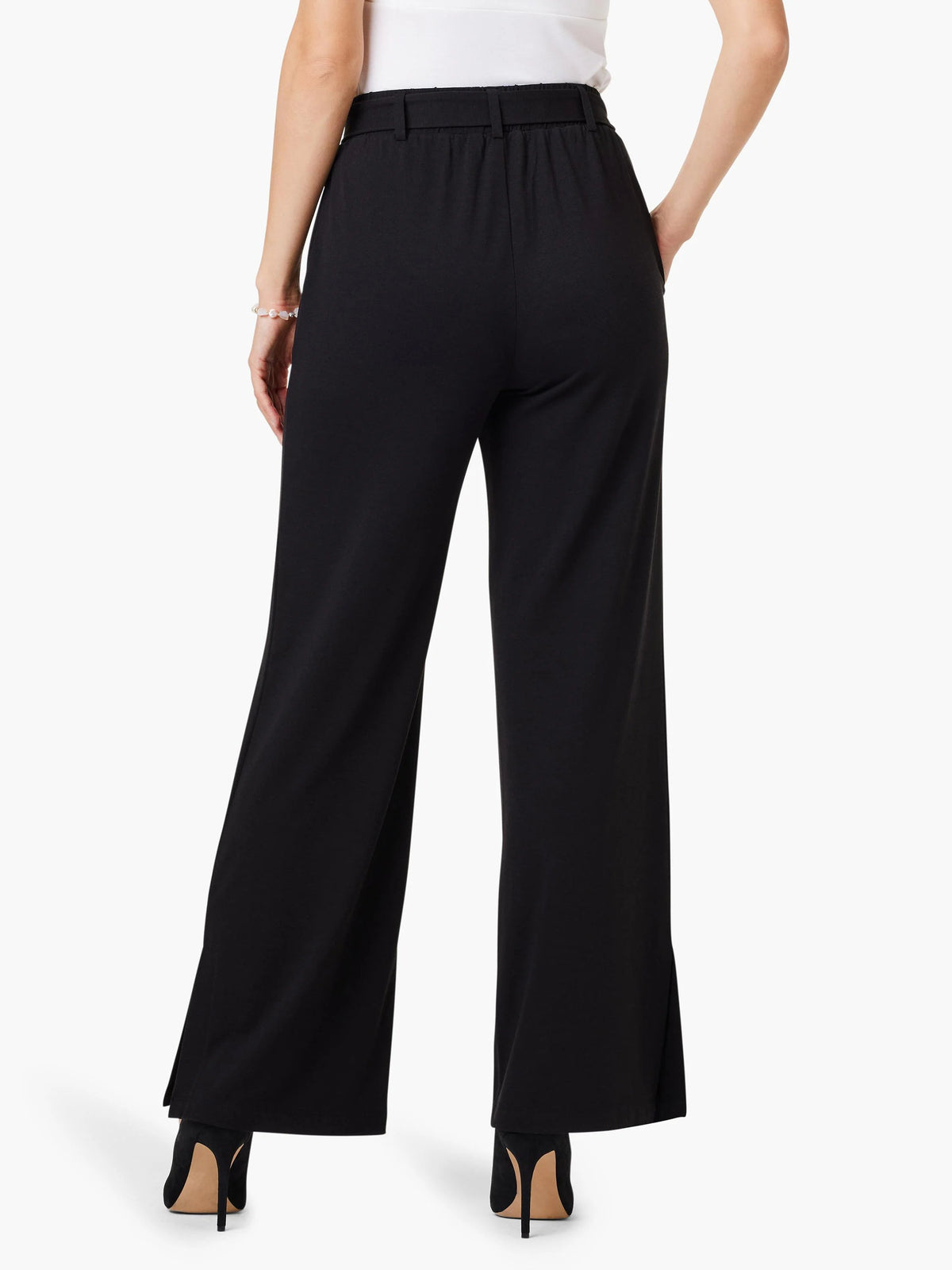 Wide Leg Polished Jersey Pant