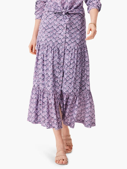 Falling Fans Tiered Skirt