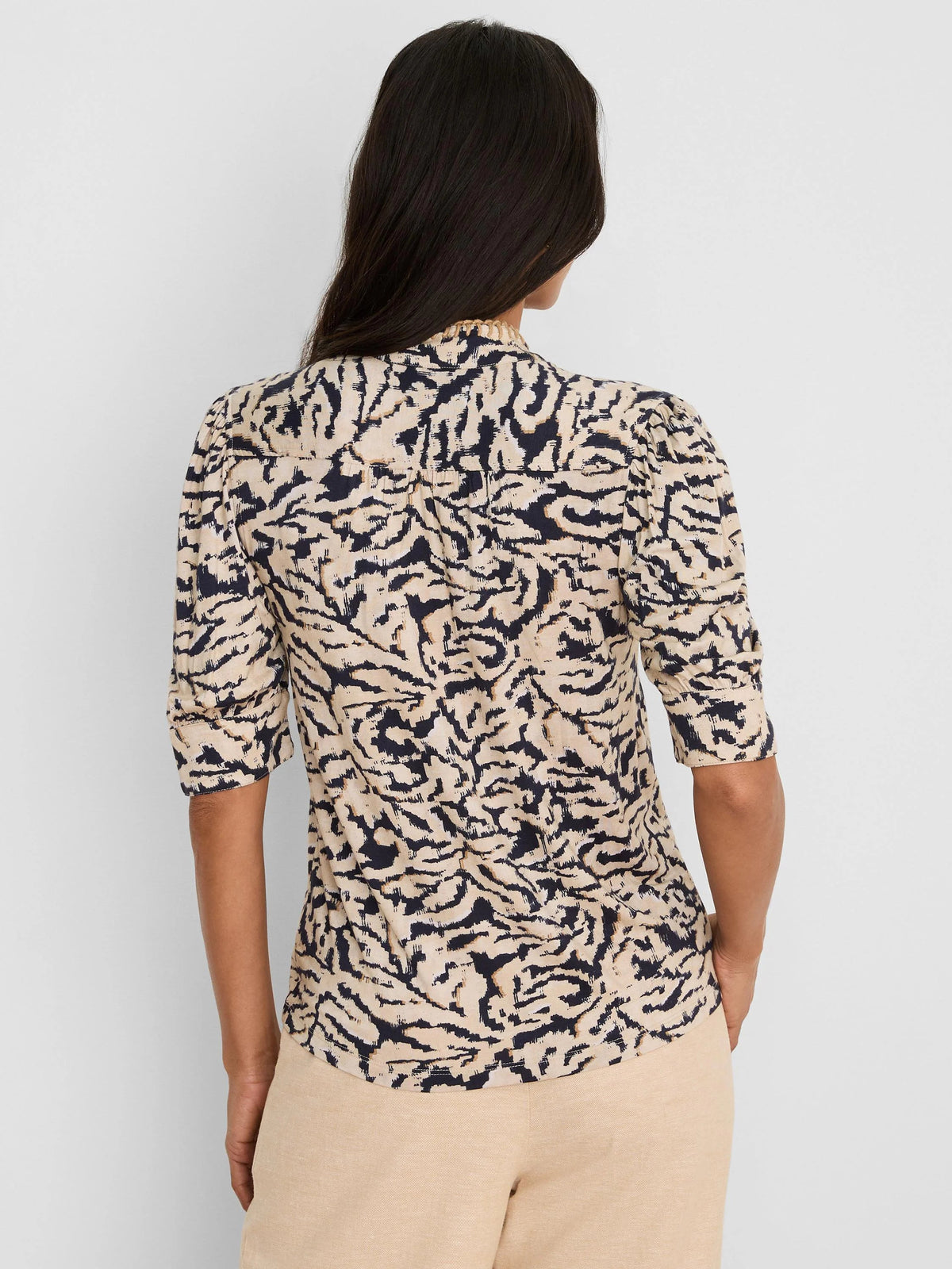 Contrast Swirl Top