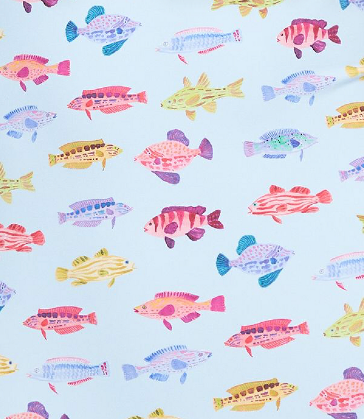 The Baby Julien Swim Trunk - Blue Rainbow Fish