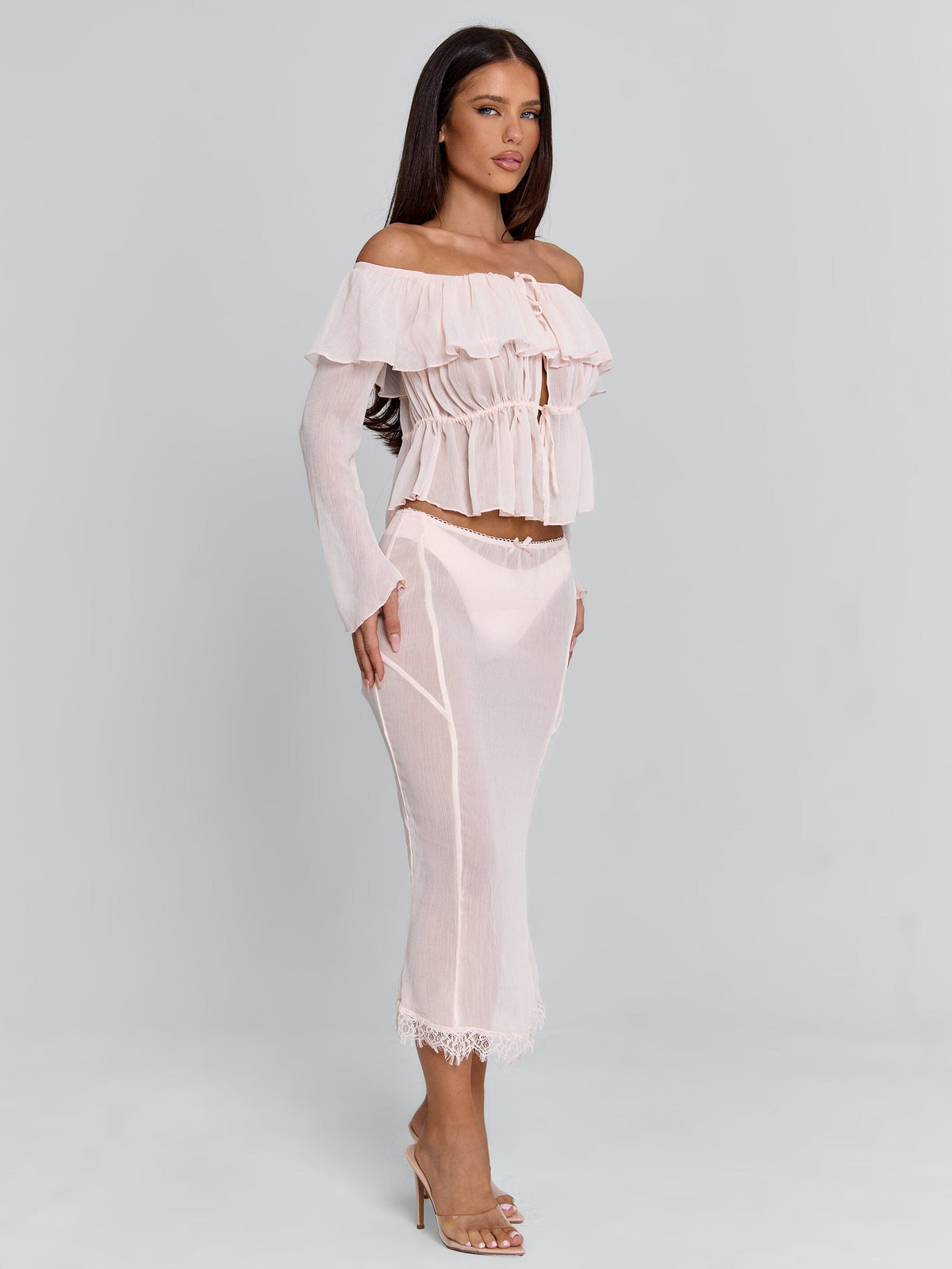 Taraya Midi Skirt Pink