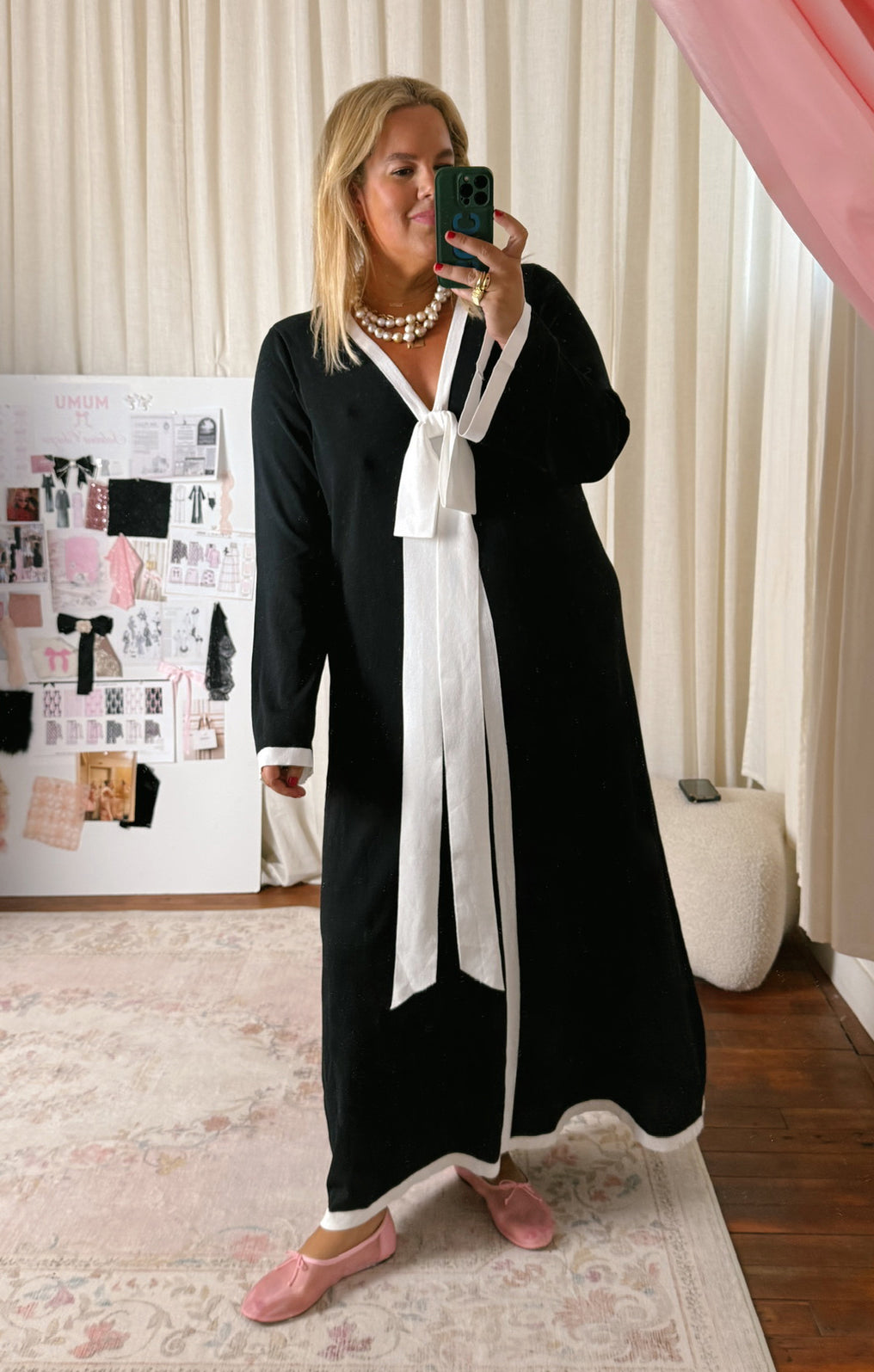 Balboa Dress ~ Black and White Contrast Knit