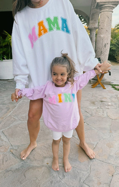 Davis Sweatshirt ~ Pink Mini Graphic