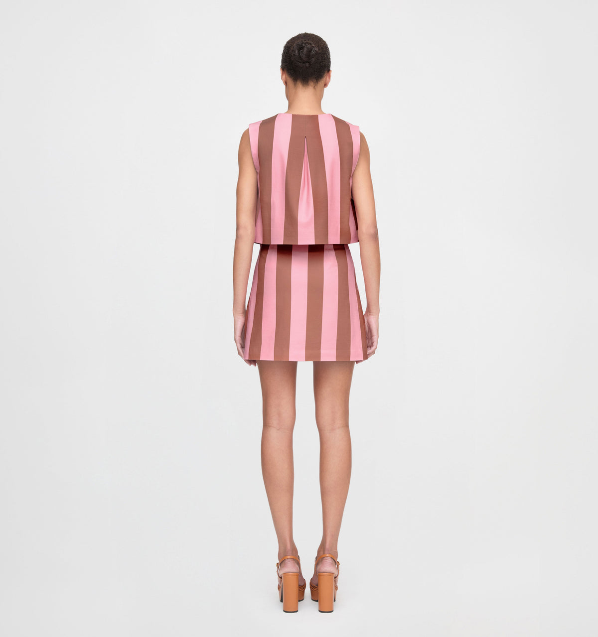 The Rosalie Top - Coral Cabana Stripe