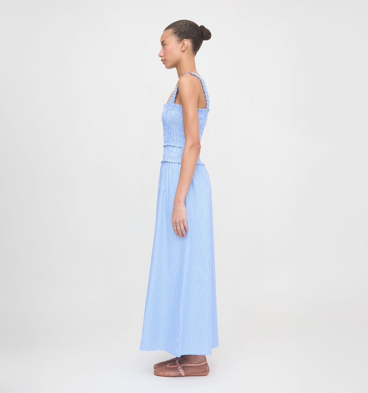 The Azalea Maxi Nap Dress - Blue Stripe