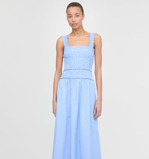 The Azalea Maxi Nap Dress - Blue Stripe