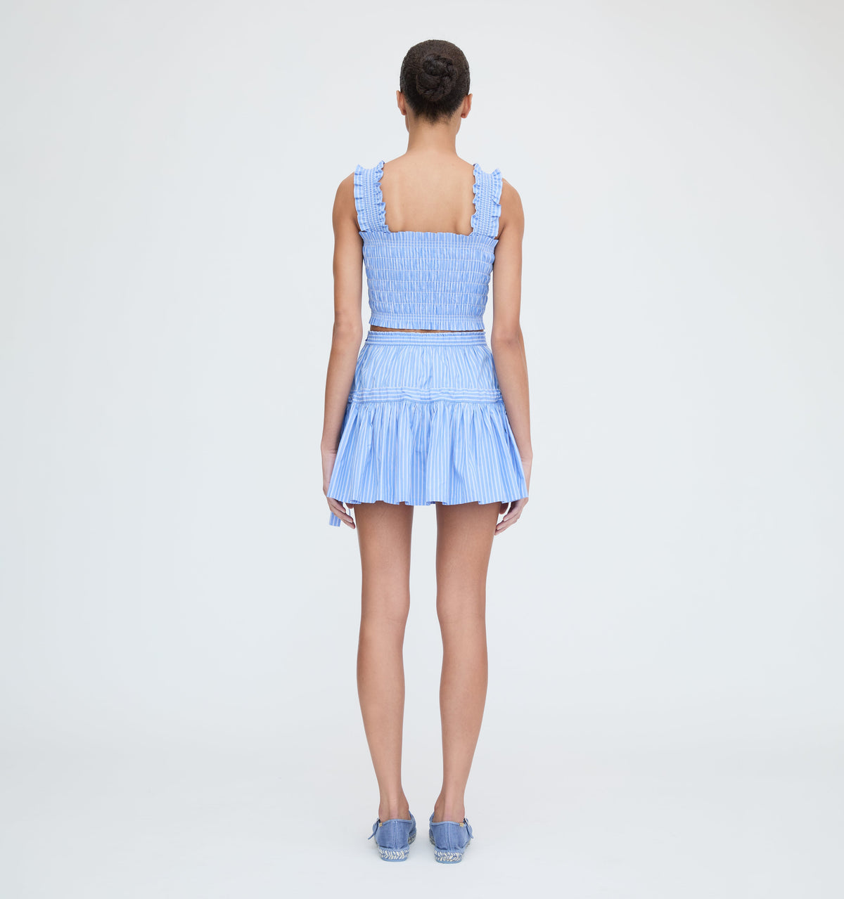 The Chelsea Skirt - Blue Stripe