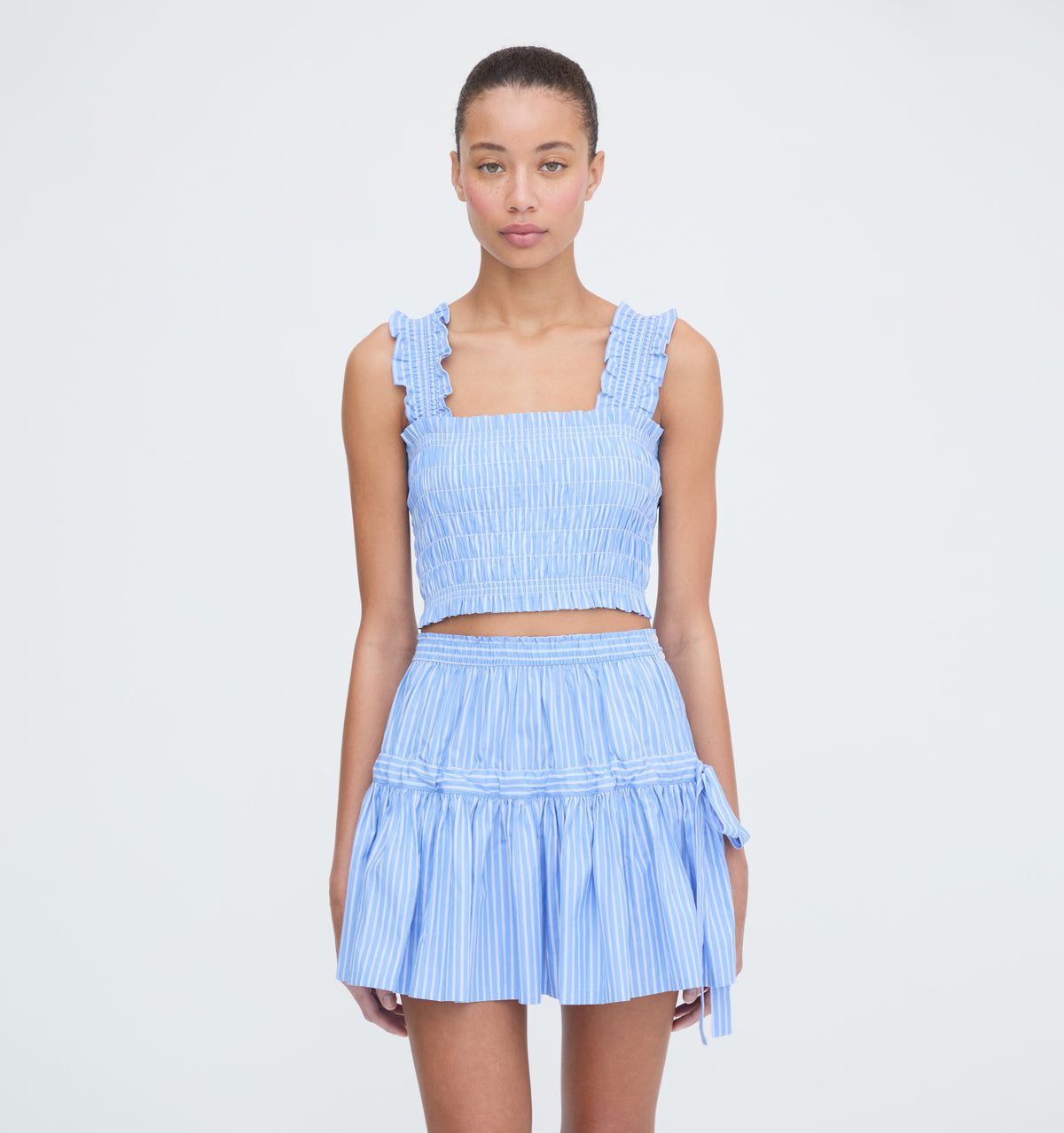 The Chelsea Skirt - Blue Stripe