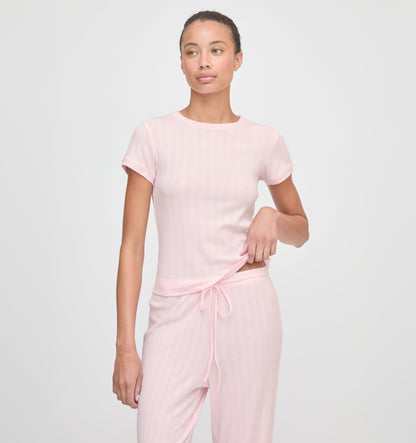 The Cleo Pointelle Set - Light Pink