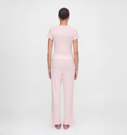 The Cleo Pointelle Set - Light Pink