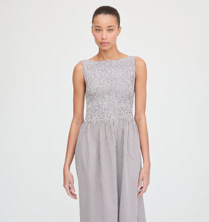 The Cosima Nap Dress - Chocolate Gingham