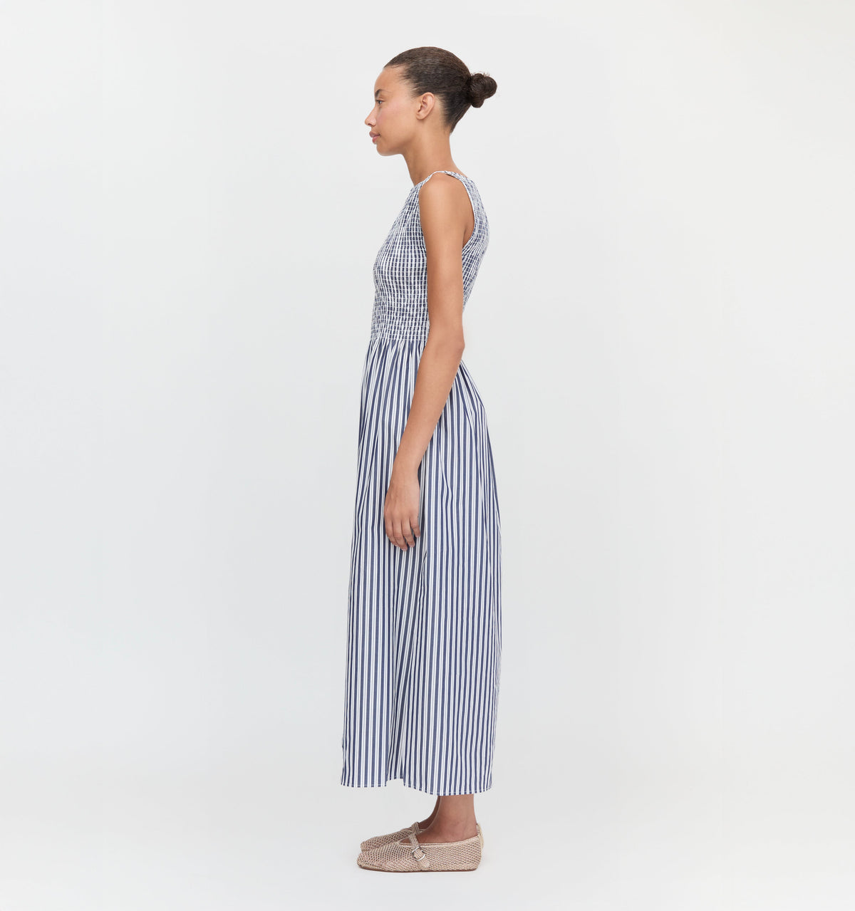 The Cosima Nap Dress - Navy Stripe