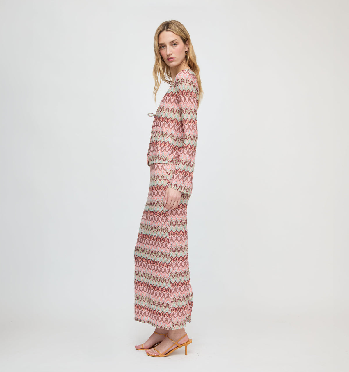 The Delia Top - Pink Multi Smooth Shimmer Knit