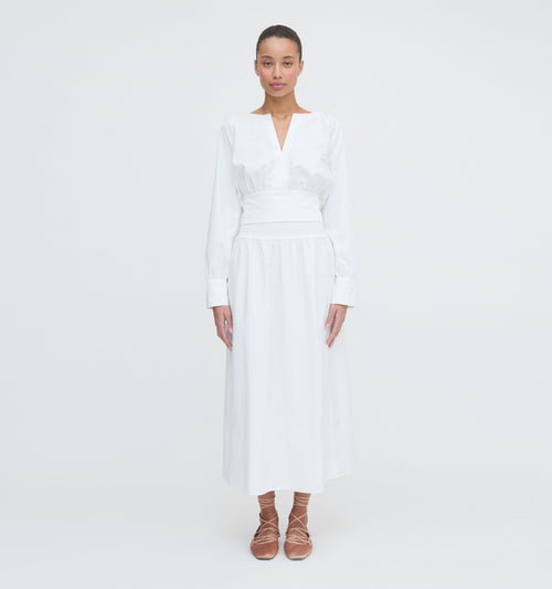 The Delphine Nap Skirt - White