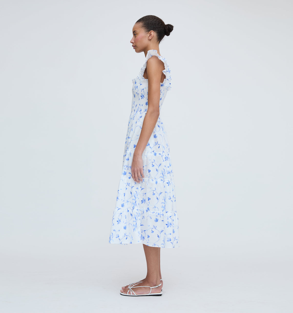 The Ellie Nap Dress - Blue Botanical
