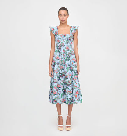 The Ellie Nap Dress - Light Blue Jungle Floral