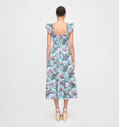 The Ellie Nap Dress - Light Blue Jungle Floral