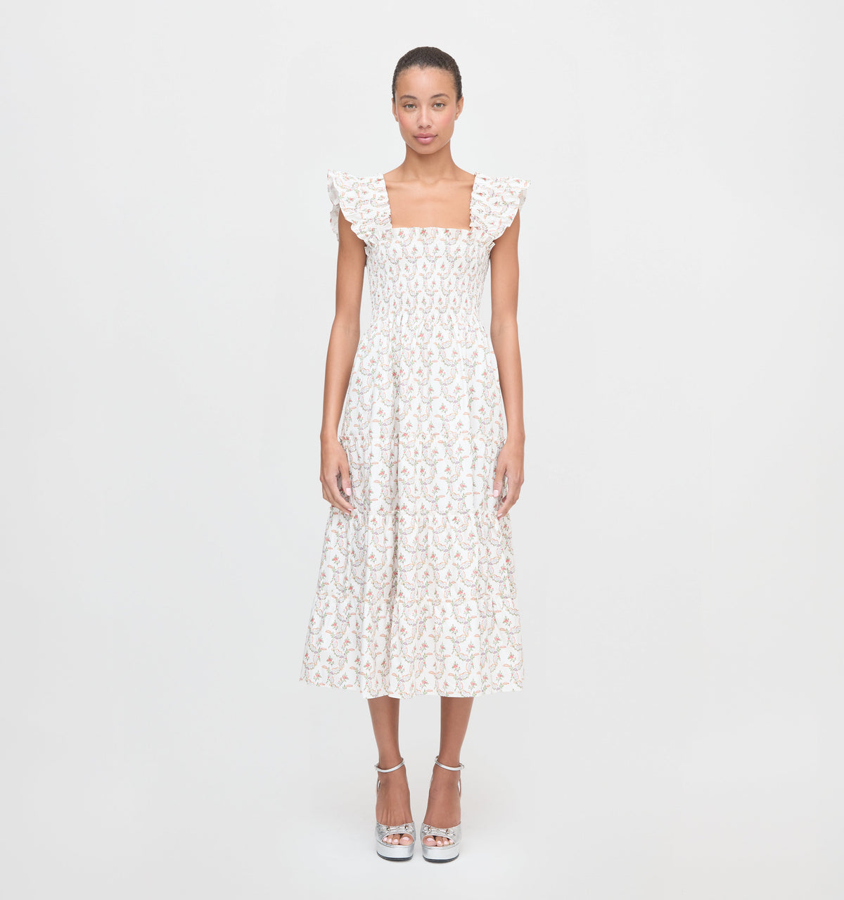 The Ellie Nap Dress - Pink Ribbon Rose Ikat