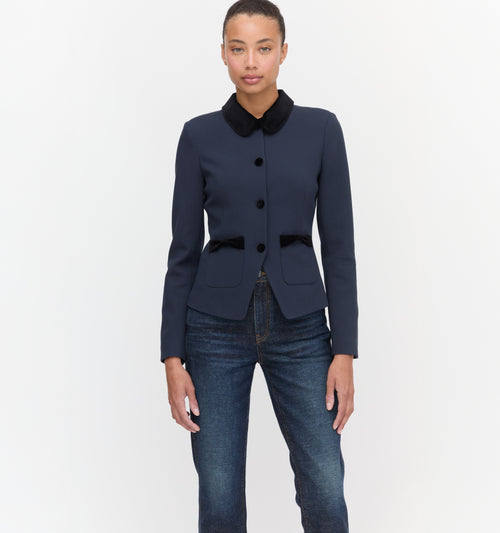 The Evalina Jacket - Navy