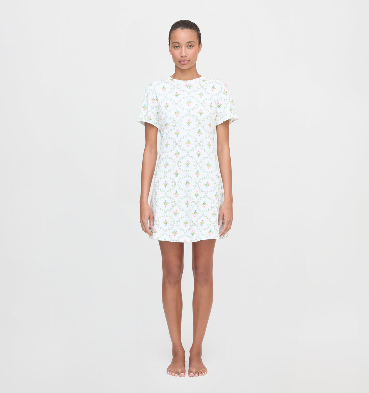 The Maggie Nightgown - Pastel Trellis