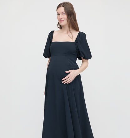 The Maternity Matilda Dress - Black Crepe