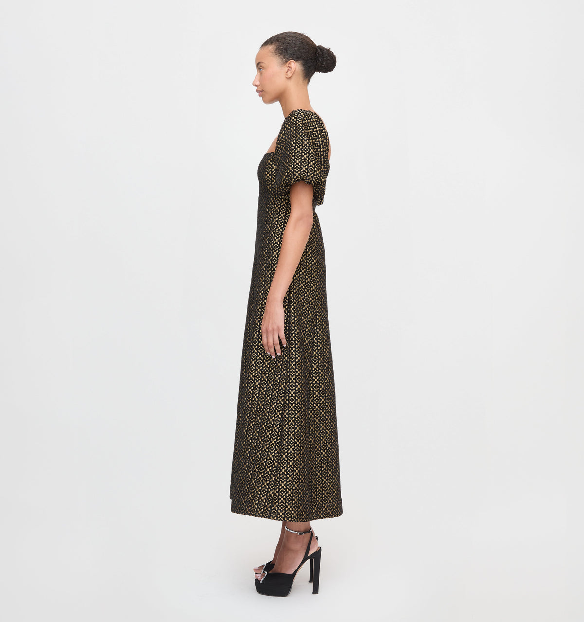 The Matilda Dress - Metallic Brocade