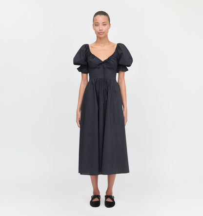 The Ophelia Dress - Black Cotton Voile
