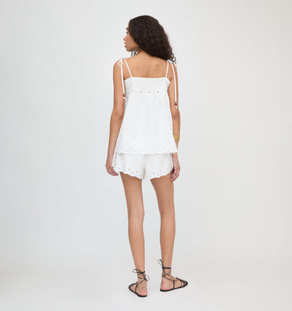 The Palmer Top - White Linen