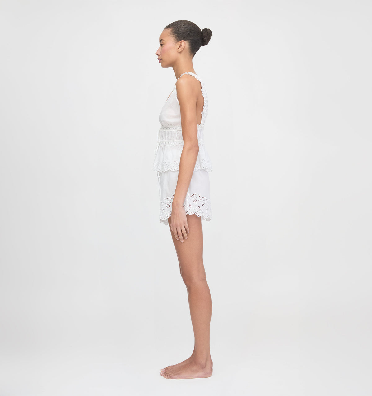 The Raven Top - White Broderie Voile