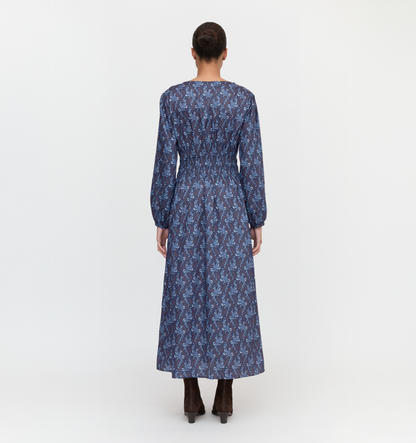 The Rosely Dress - Navy Cala Paisley