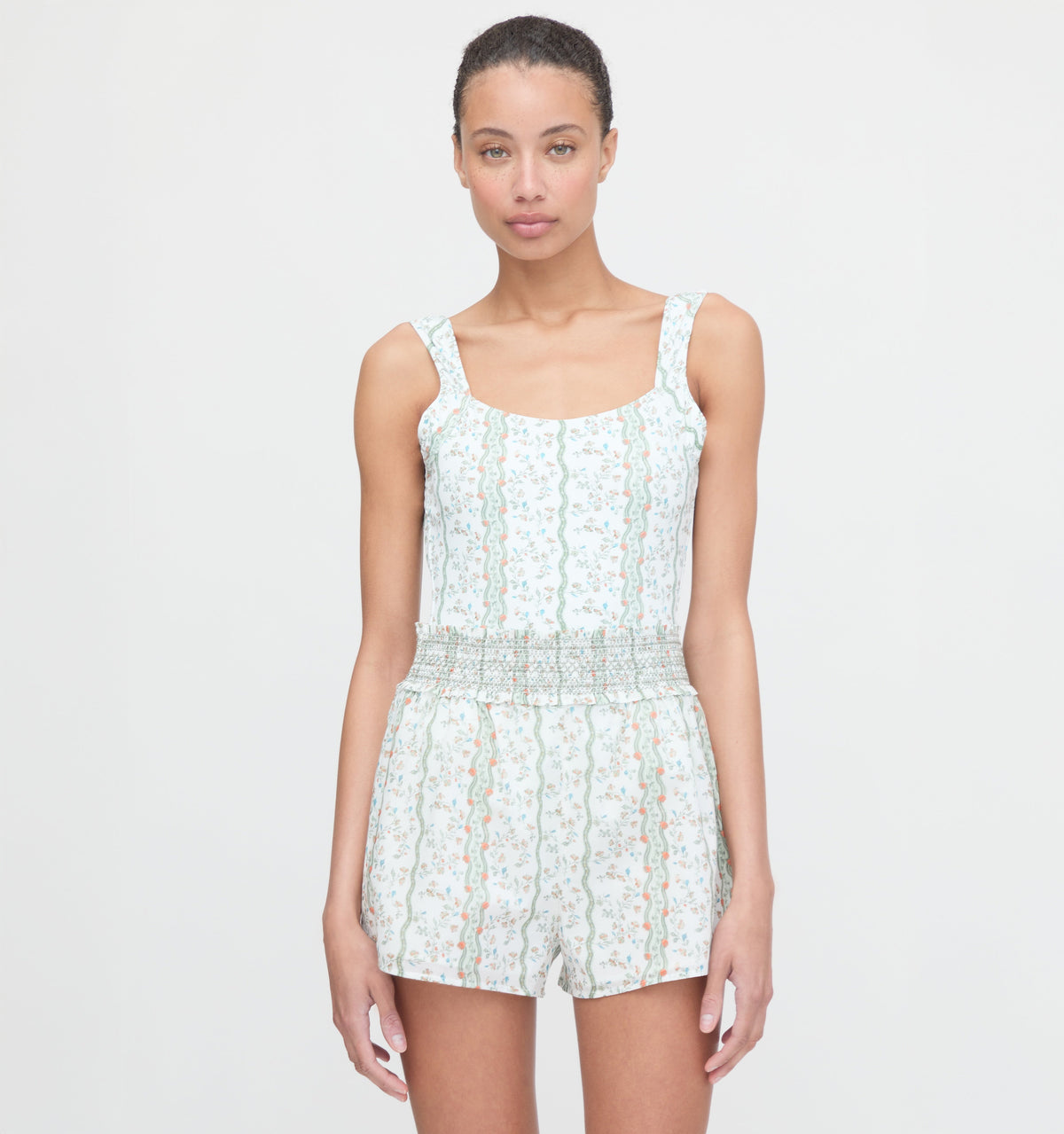 The Tessa One Piece - Green Provence Floral