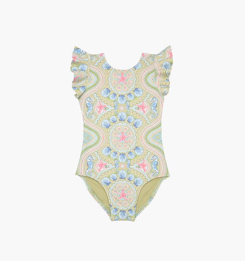 The Baby Rosie Swimsuit - Sea Scroll