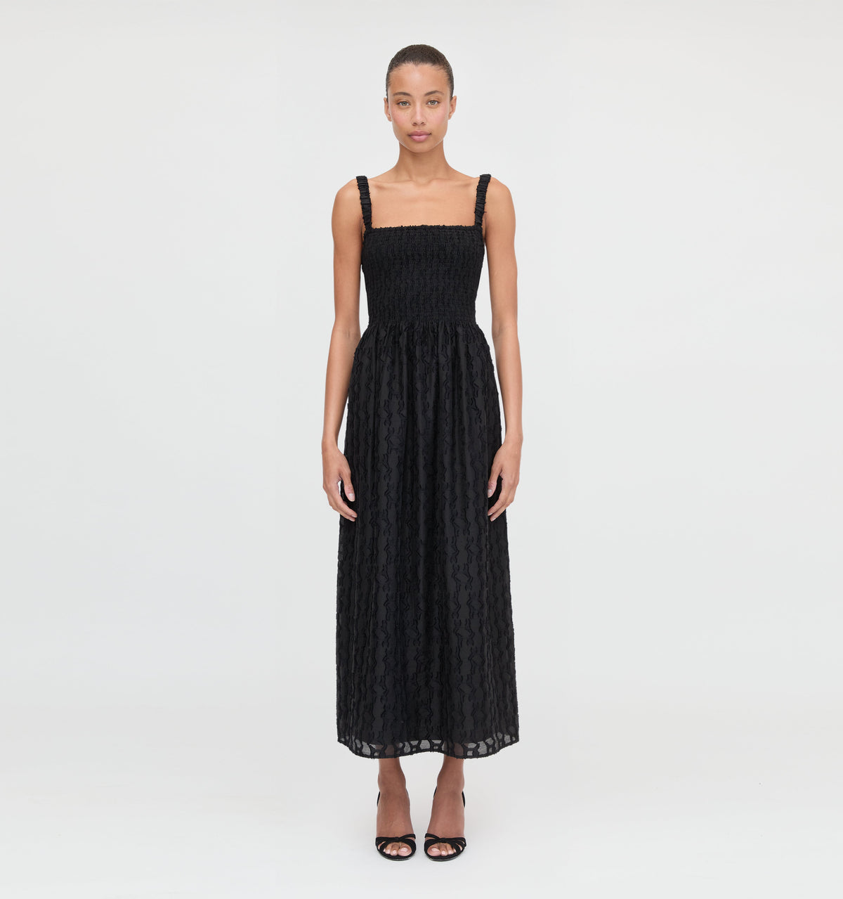 The Anita Nap Dress - Black Fil Coupé