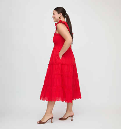 The Ellie Nap Dress - Cherry Trellis Broderie