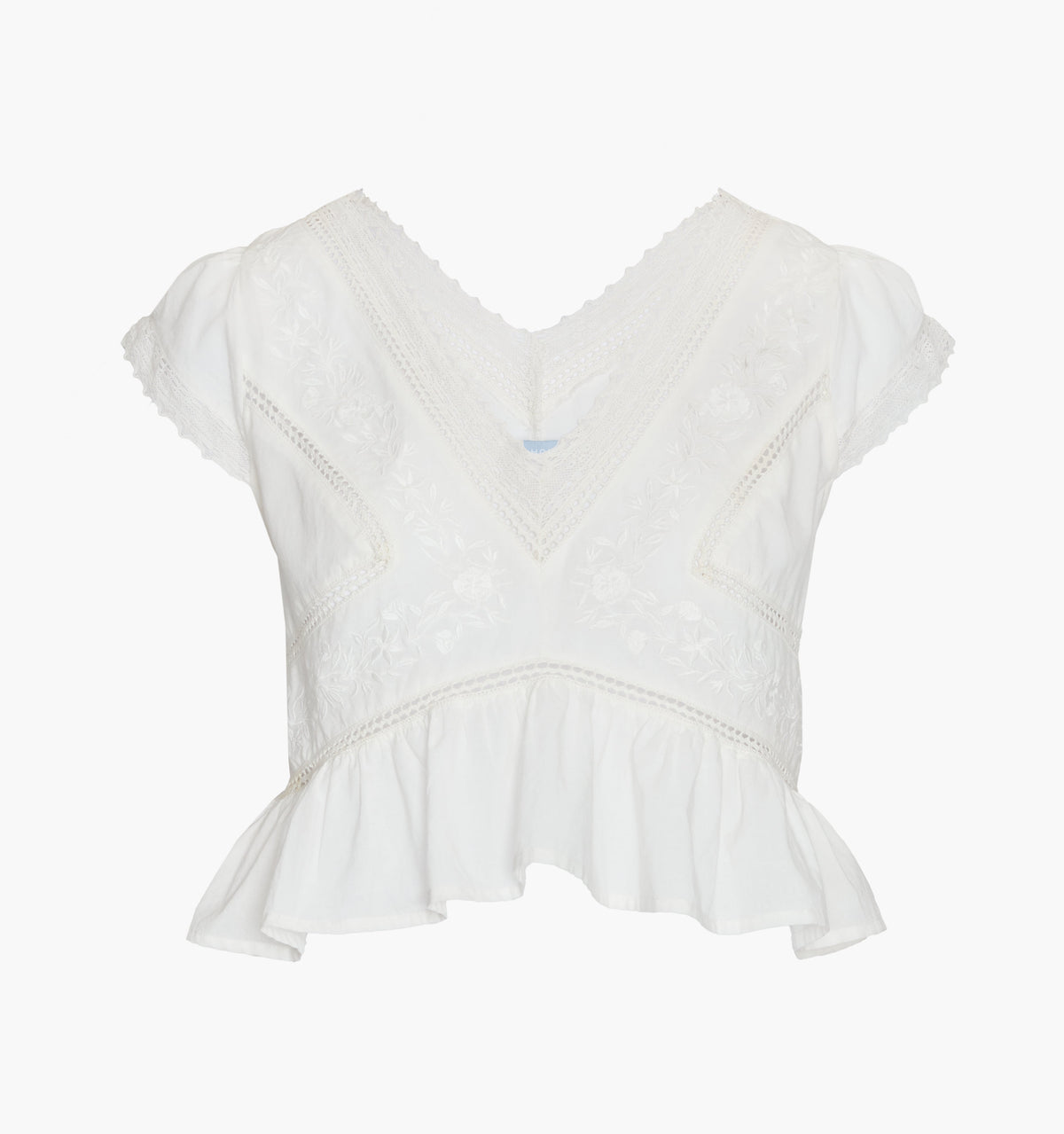 The Jackie Top - White Crisp Voile