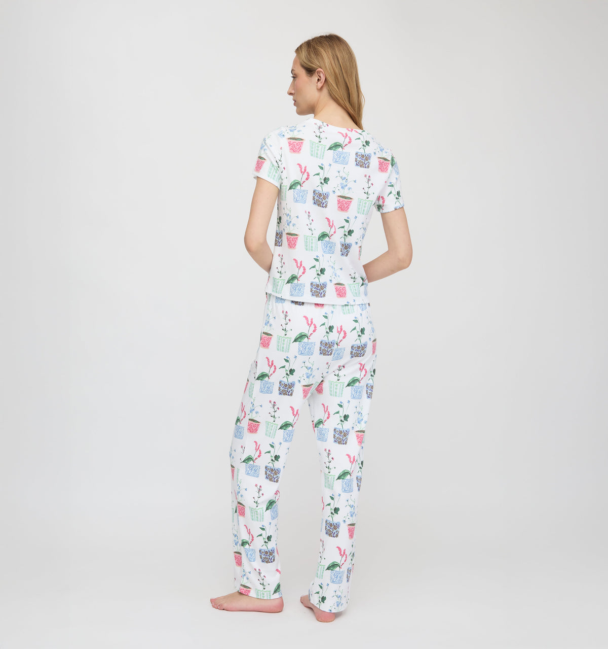 The Kelly Pajama Set - Flower Pots