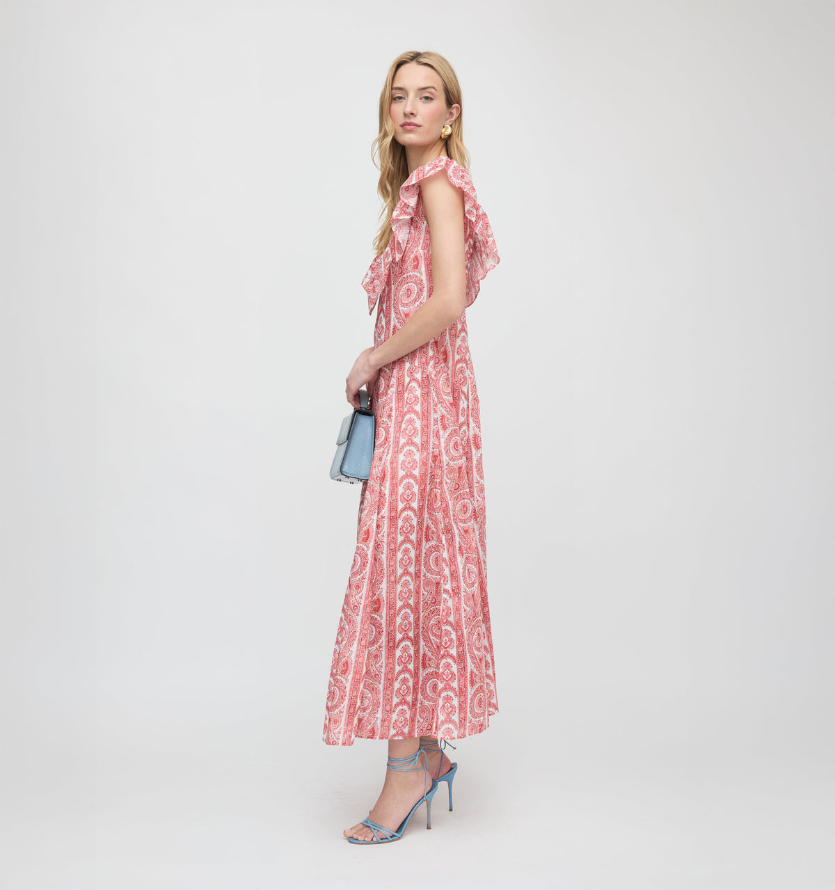 The Milani Dress - Coral Corsica Paisley