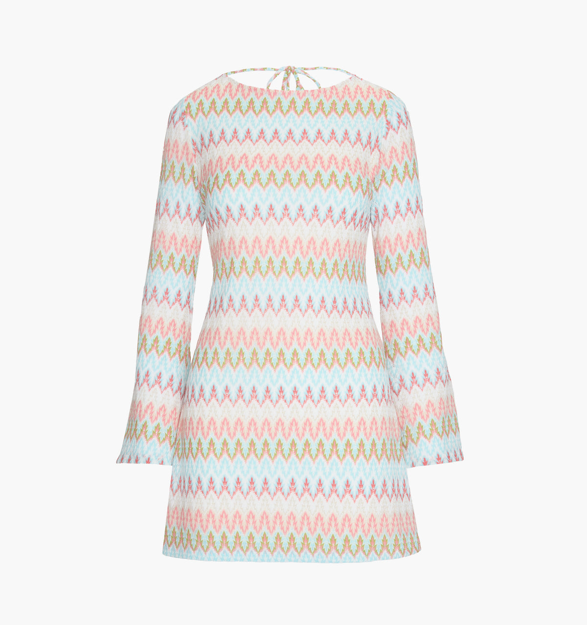 The Nathalie Dress - White Multi Smooth Shimmer Knit
