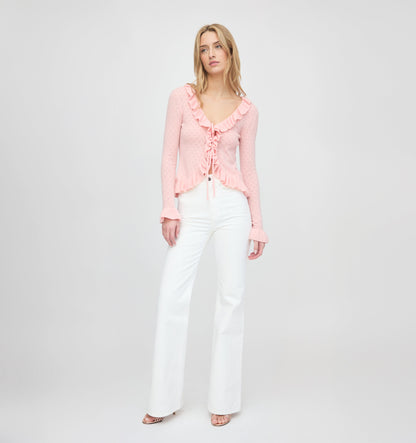 The Ray Top - Powder Pink Pointelle