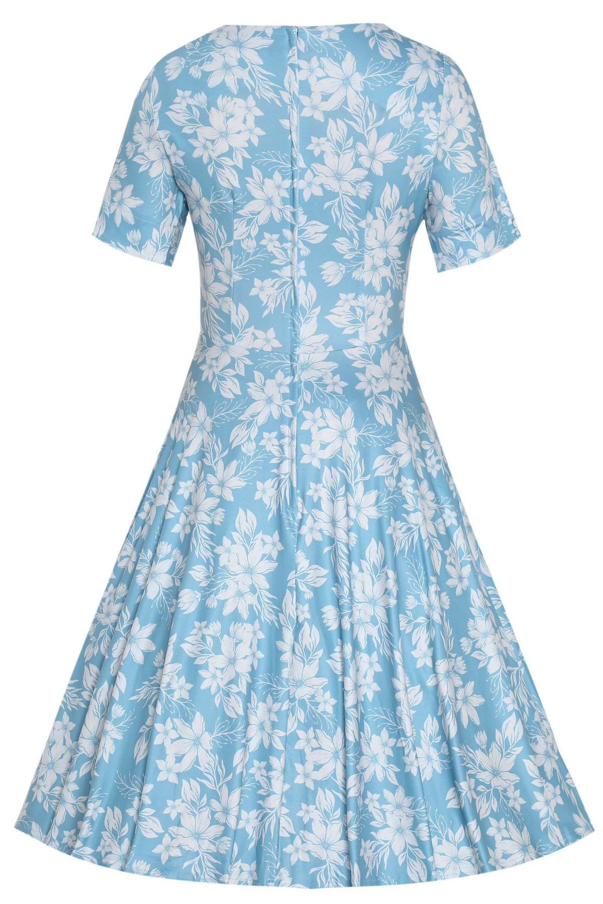 Brenda Blue Floral A-line Dress