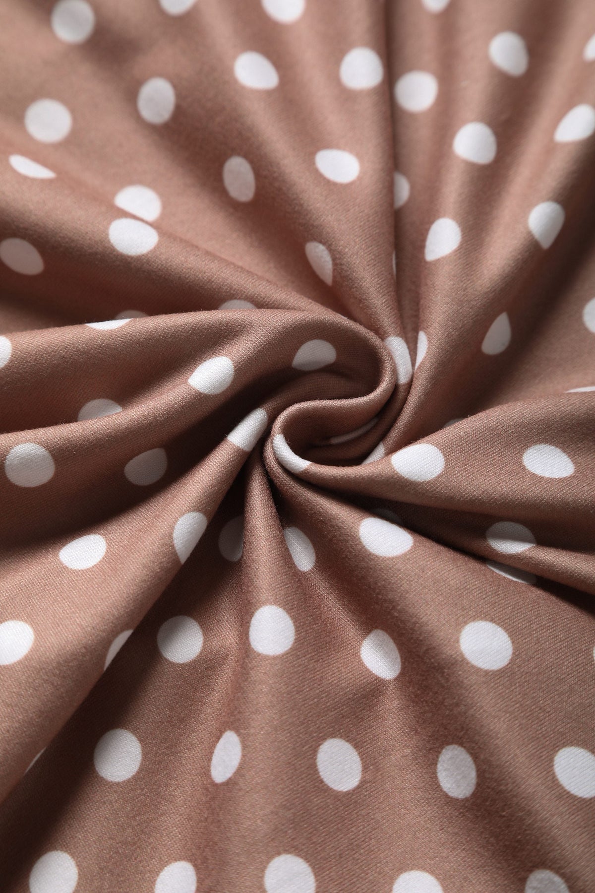 Julia 50s Style Brown & White Polka Dot Dress