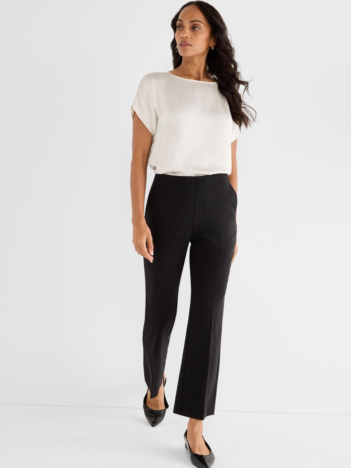 Sleek Stretch Plaza Demi Boot Ankle Pant