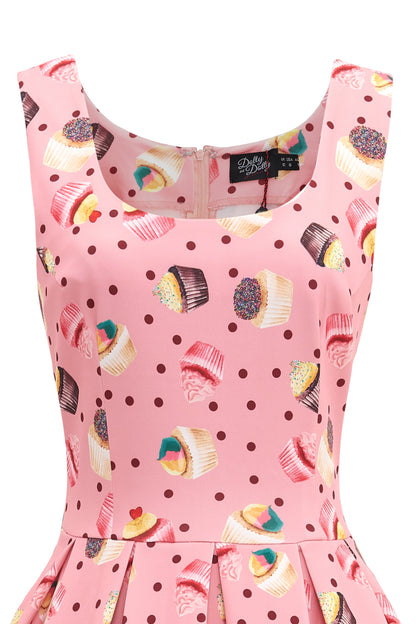 Amanda Pink Cupcake Swing Dress