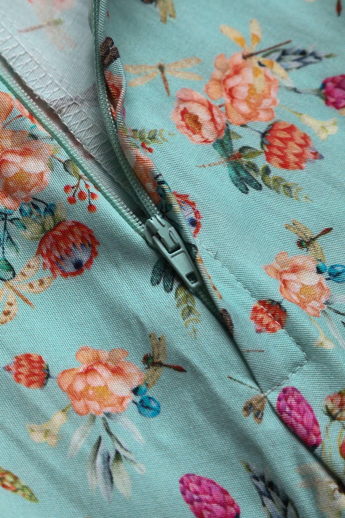 Penelope Mint Green Floral Shirt Dress