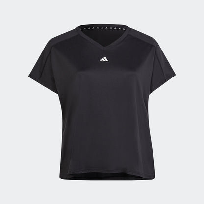 Women's adidas AEROREADY Train Essentials Minimal Branding V-Neck Tee (Plus Size)