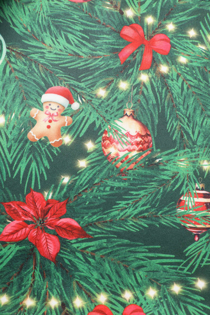Aisley Green Christmas Tree Decorations Midi Skirt