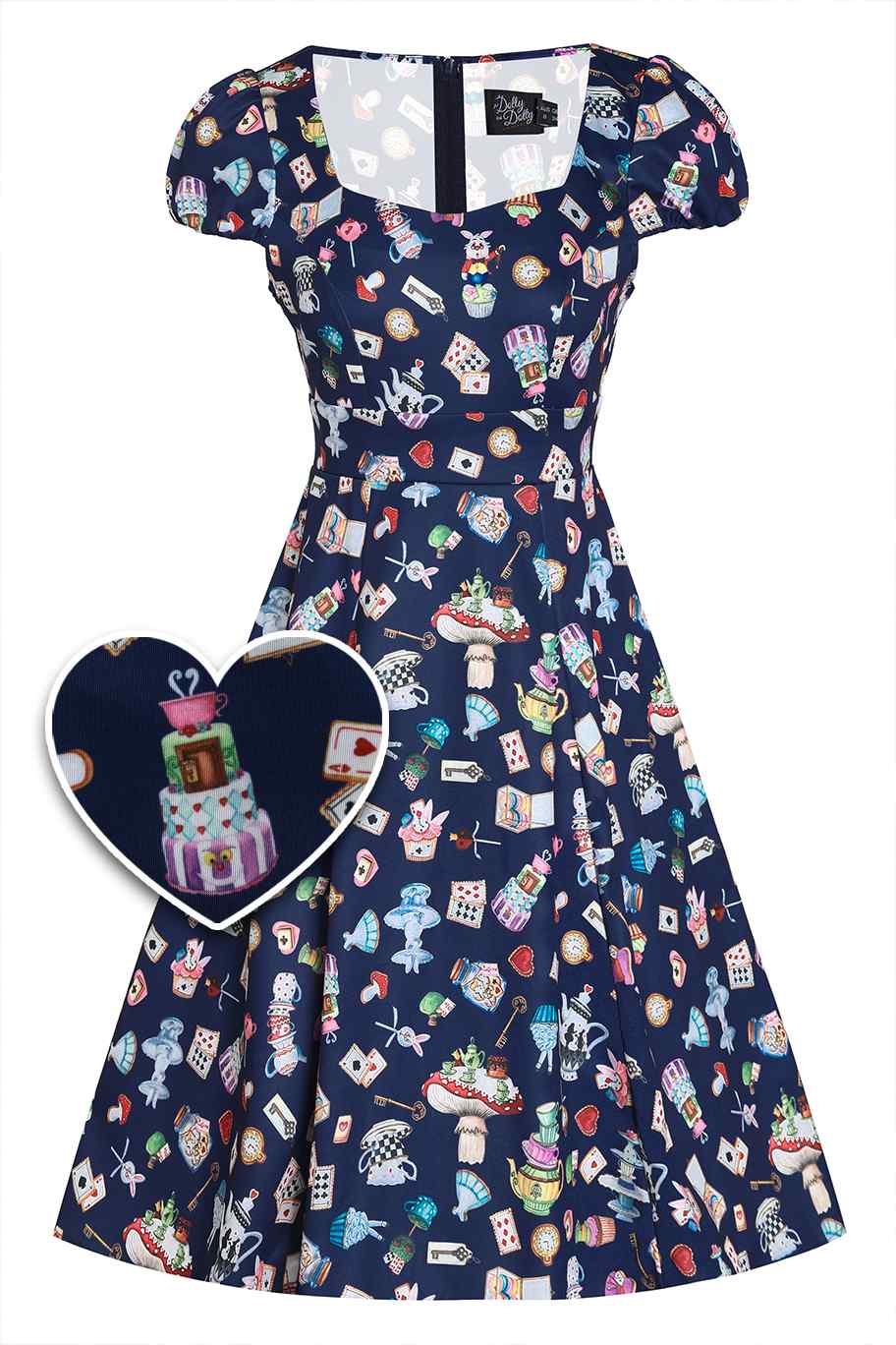 Claudia Alice In Wonderland Sleeved Dress