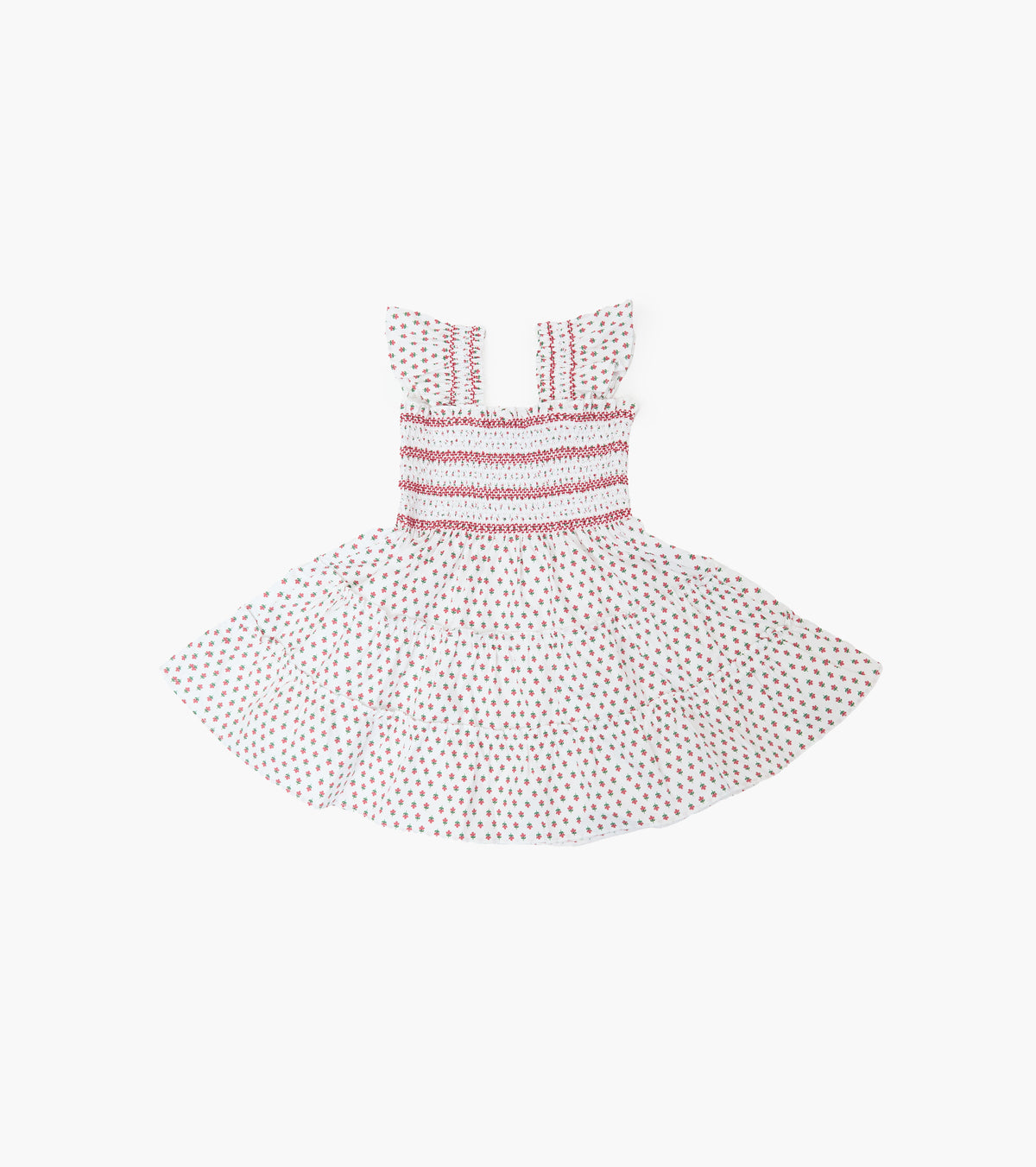 The Tiny Ellie Nap Dress - White Poppy Half Drop