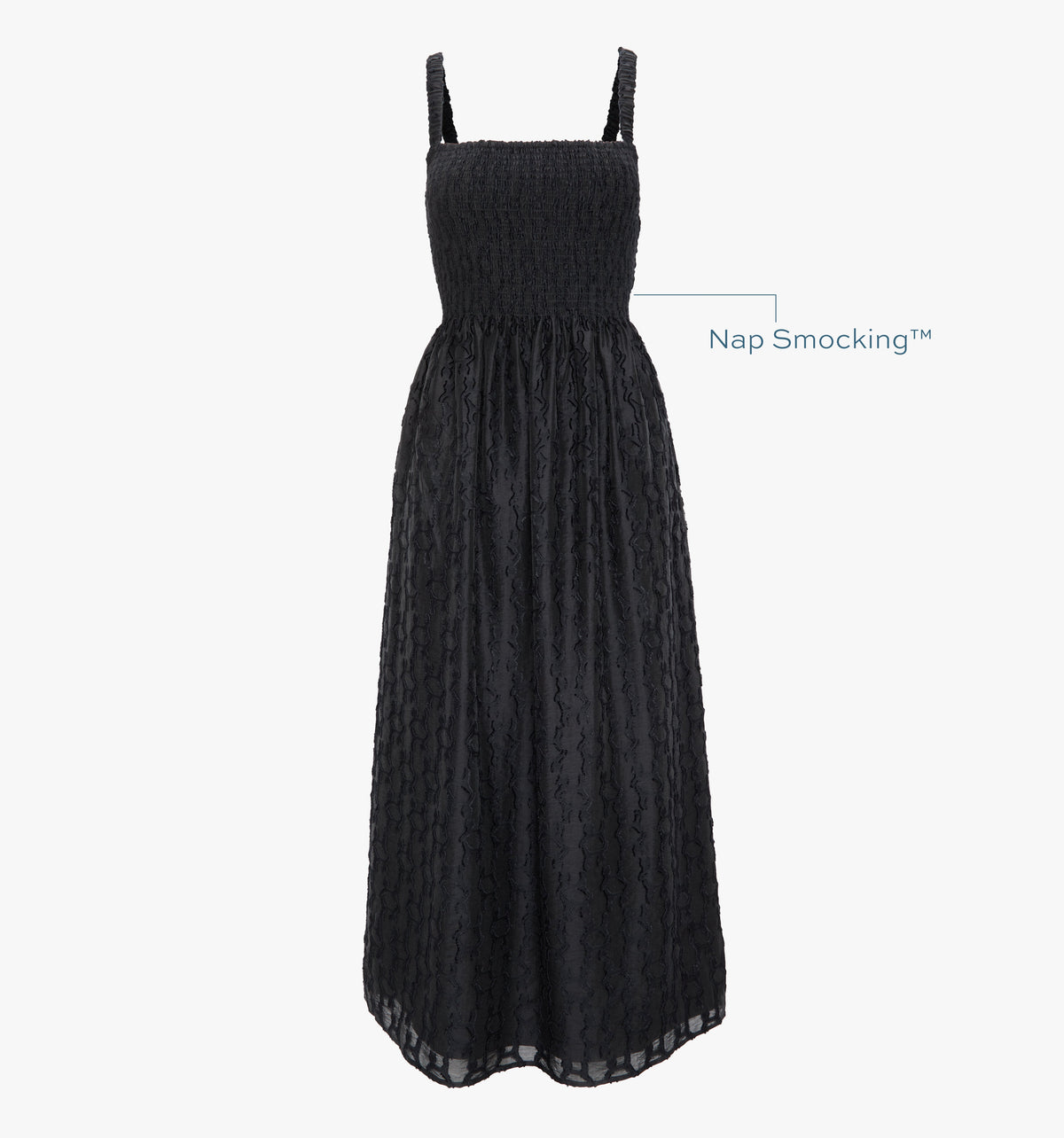 The Anita Nap Dress - Black Fil Coupé